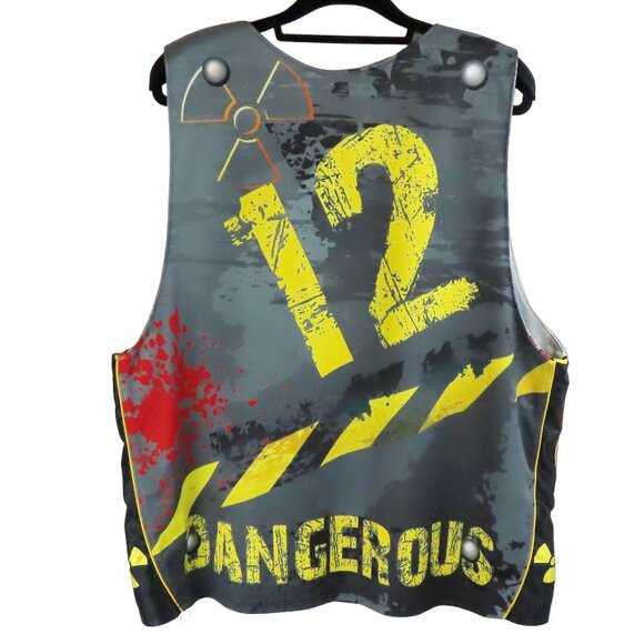 Reversible Lacrosse Pinnie Jersey ATOMIC LAX Radioactive Design Gray/Yellow XL - Picture 4 of 14